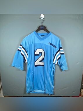 BG Land BGL Blue North Carolina UNC Tar Heels #2 Football Jersey Size XXL